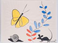 Alexander Calder (1898 - 1976), Butterfly, Mouse and Snail, 1968. Gouache. 22 7/8 x 30 3/4 in.