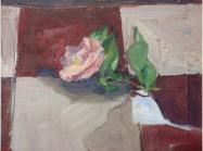 Richard Diebenkorn, Studio Floor – Camelia, 1962, oil on canvas, 26 3/8 x 21 3/4 in. (67 x 55.2 cm).