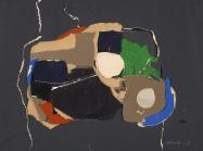 Frank Wimberley , Untitled, 1971.  Collage with paint on paper . 21 1/8 x 28 in.