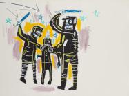 Jean-Michel Basquiat, Jailbirds, 1983. Acrylic and oil stick on canvas. 65 x 90.5 in.