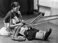 The late We'wa photographed weaving by John K. Hillers (1843-1925).