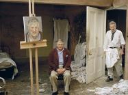 Lucian Freud and David Hockney photographed by David Dawson in 2002.