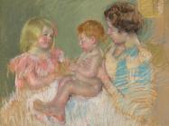 Mary Cassatt, Sara and Her Mother with the Baby (No. 3), 1901. Pastel on paper; 28 3/8 x 36 1/4 in.