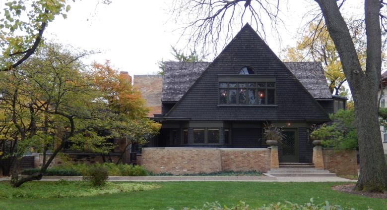 Frank Lloyd Wright's Home in Oak Park, near Chicago. License