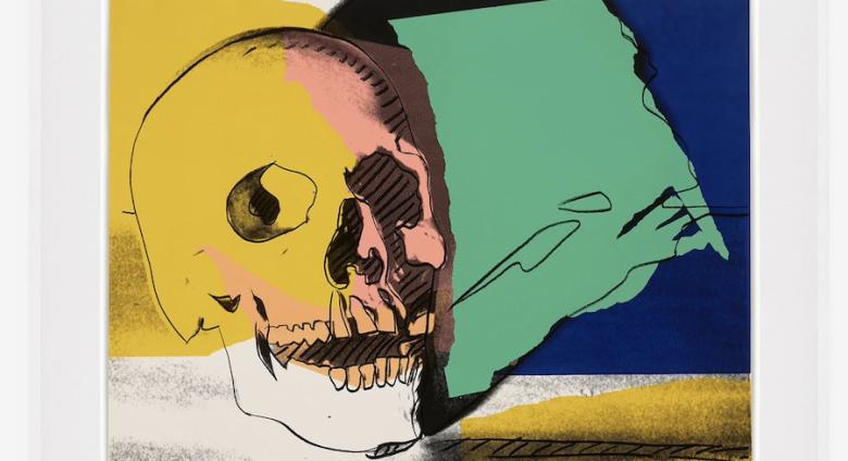 Mulit-colored skull painting