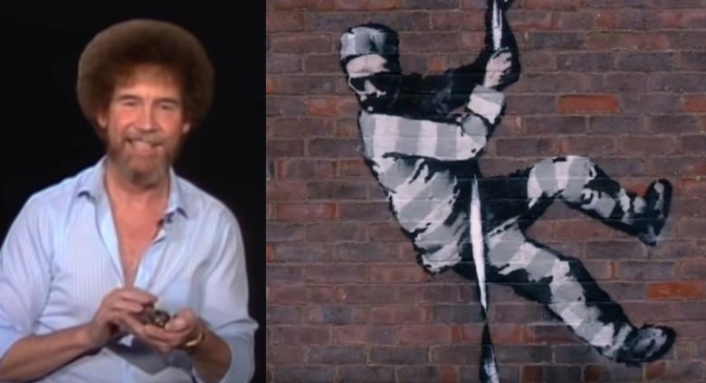 Banksy Instagram Still - Bob Ross YouTube Still