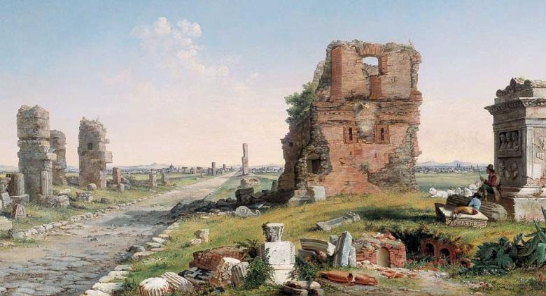 John Linton Chapman (1839–1905), Via Appia, 1867. Oil on canvas, Georgia Museum of Art, University of Georgia. License