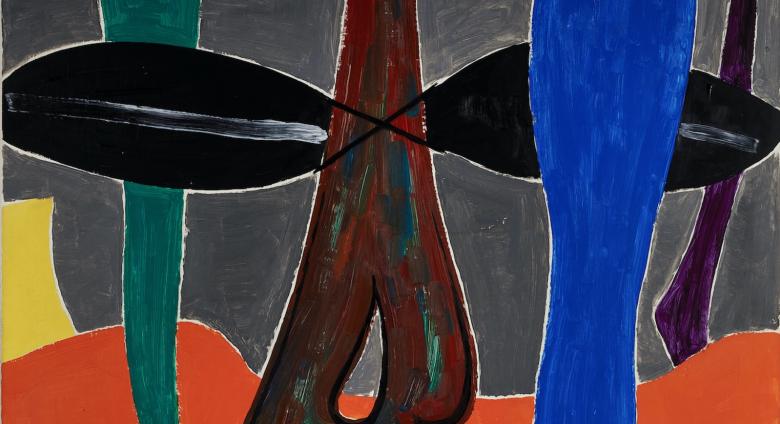 Man Ray, Non-Abstraction, 1947. Oil on panel. 36 1/4 x 27 1/2 inches (92.1 x 68.9 cm).