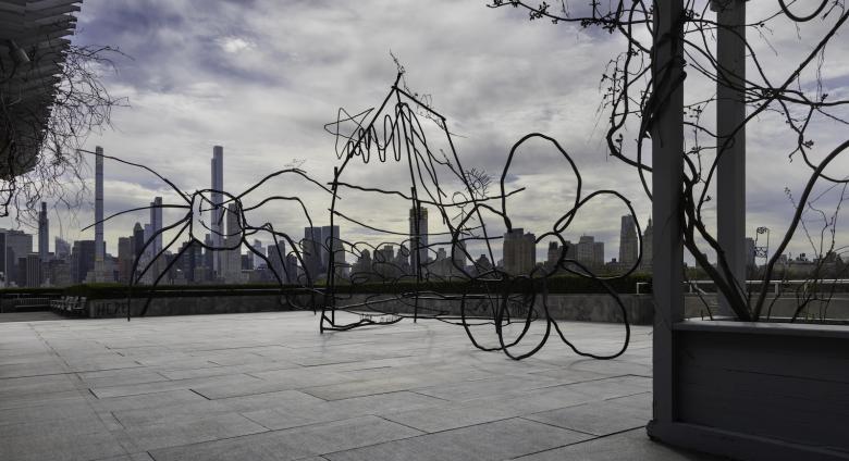 Installation view of The Rooftop Garden Commission: Petrit Halilaj, Abetare (2024).