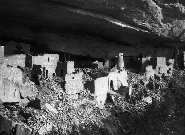 Cliff Palace in 1891, taken by Gustaf Nordenskiöld