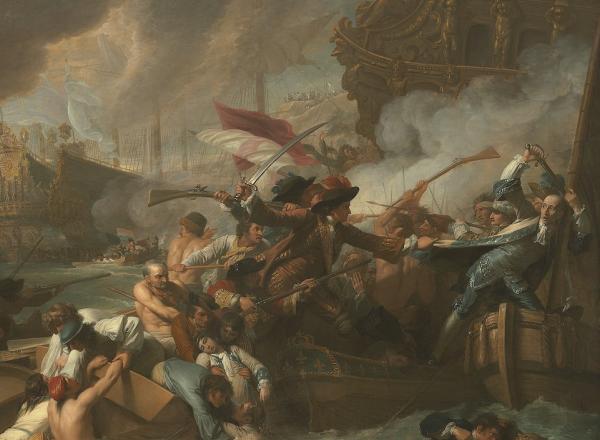  Benjamin West, The Battle of La Hogue, c. 1778. Oil on canvas. National Gallery of Art, Washington D.C.