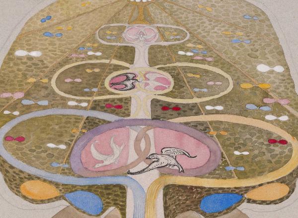 Hilma af Klint, Tree of Knowledge, No. 1, 1913-1915 detail of