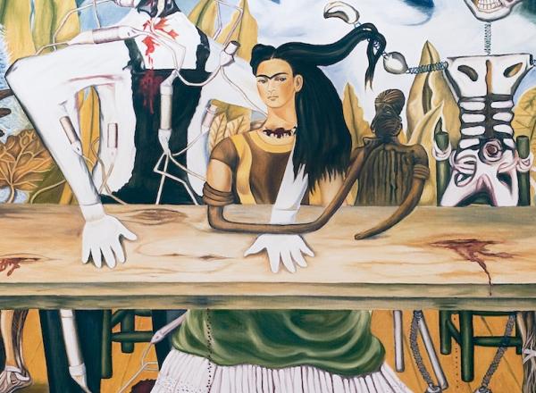 Frida Kahlo's wounded table painting