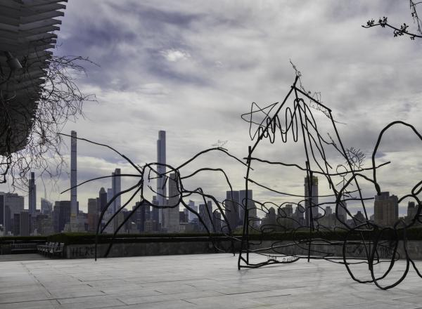 Installation view of The Rooftop Garden Commission: Petrit Halilaj, Abetare (2024).