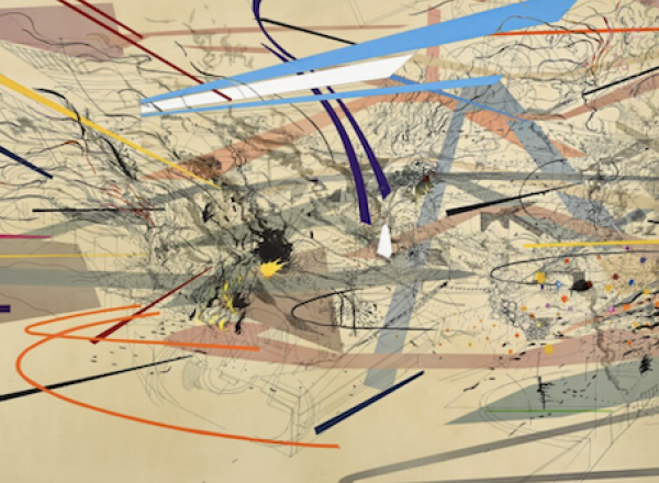 Julie Mehretu, Untitled, 2001. Via Sotheby's